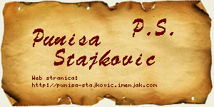 Puniša Stajković vizit kartica